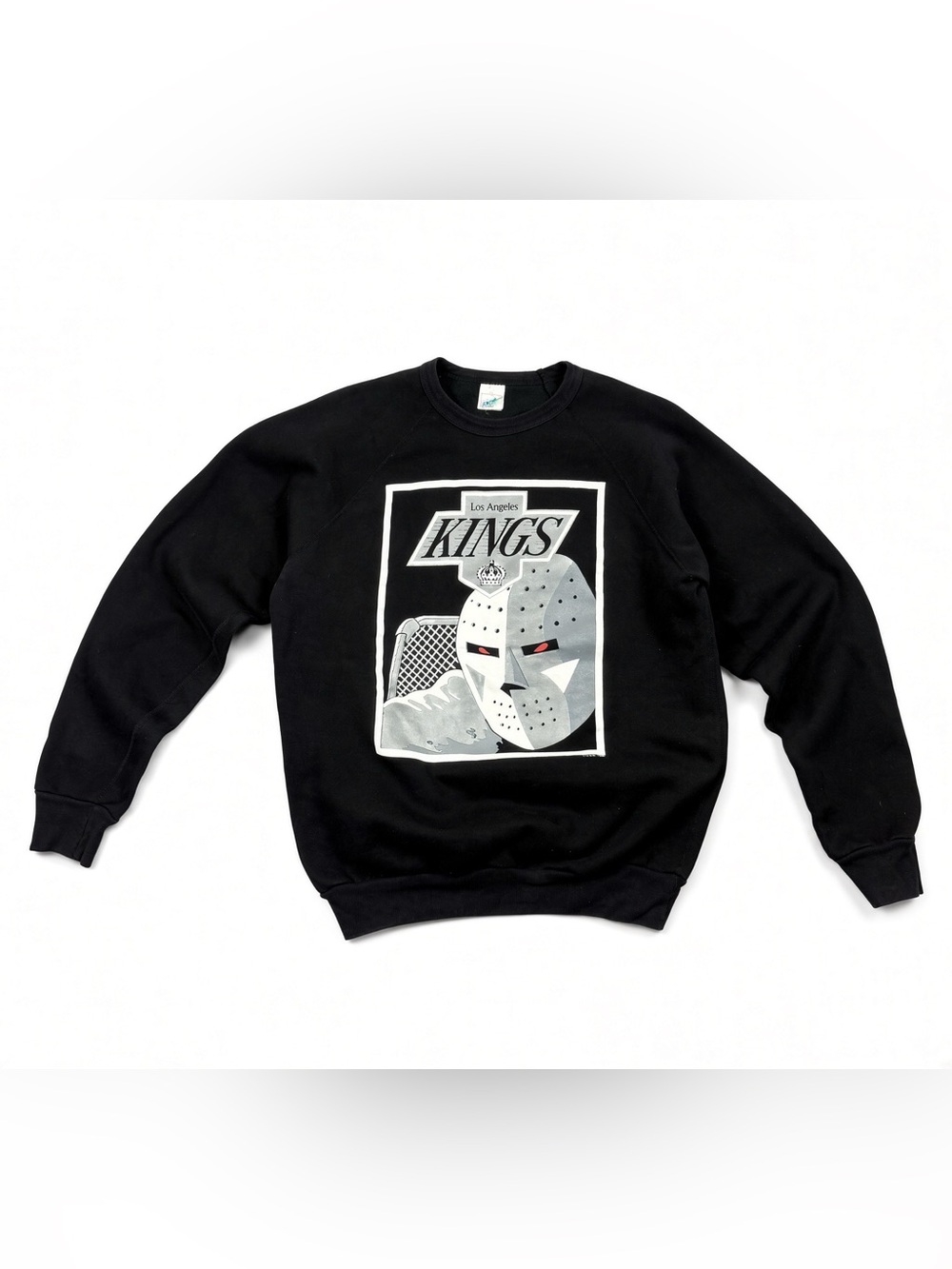 Vintage 1989 LA Kings Sweatshirt Mens L Goalie Mask NHL Crewneck